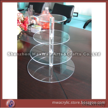 4 Tier Transparent Rod Acrylic Cupcake Stand Rack